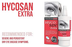 Hycosan Extra - Double Pack - Preservative Free Eye Drops - Sodium Hyaluronate 0.2% - for Treatment of Dry Eyes - 2 x7.5ml