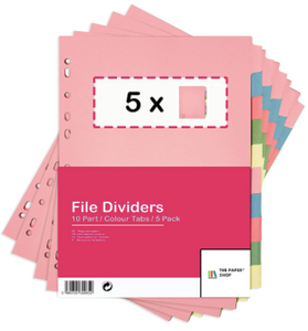 A4 File Dividers 10 Part