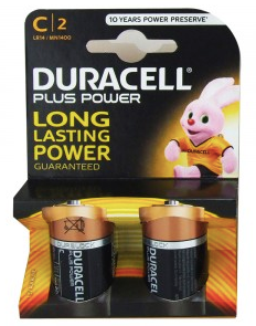 Duracell Batteries C (2 Pack)