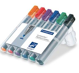White Board Markers Mixed Staedtler (6 Pack)